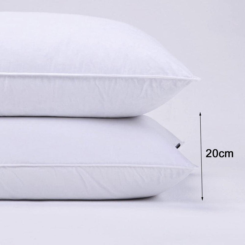 2 Premium Hotel 1150g Pillows 74CM x 48CM Pillows Breathable Cotton - John Cootes