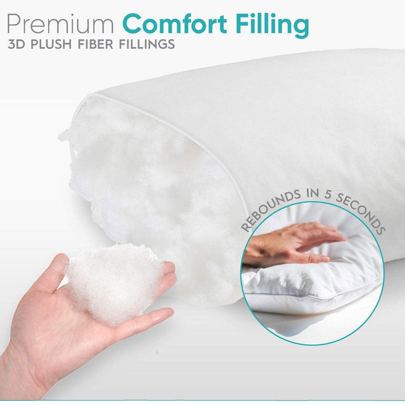 2 Premium Hotel 1150g Pillows 74CM x 48CM Pillows Breathable Cotton - John Cootes