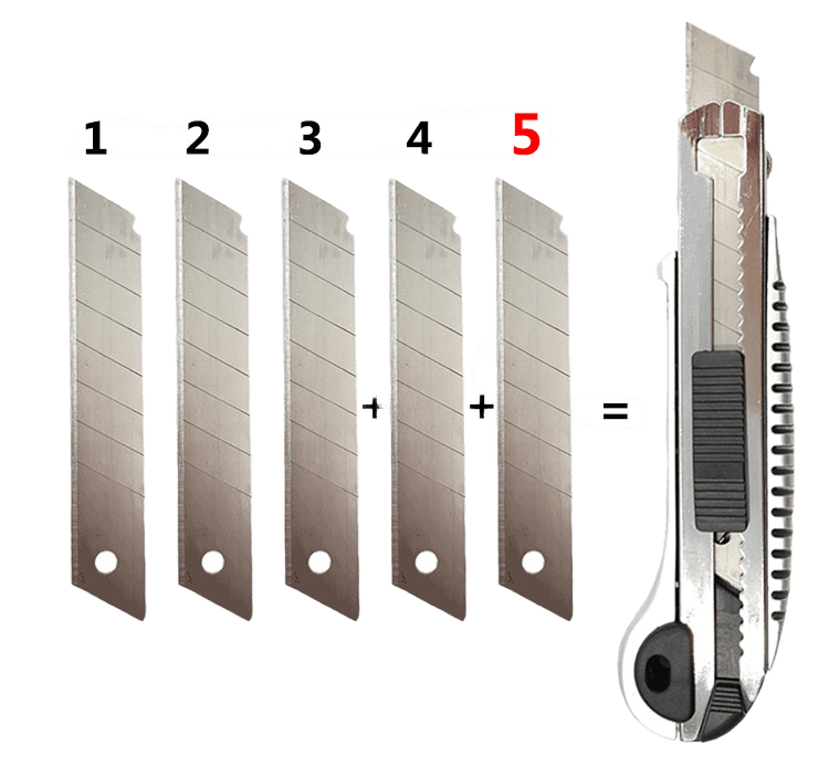 2 SETS of Utility knife holder with metal Utility Knife + 5 Blades - John Cootes