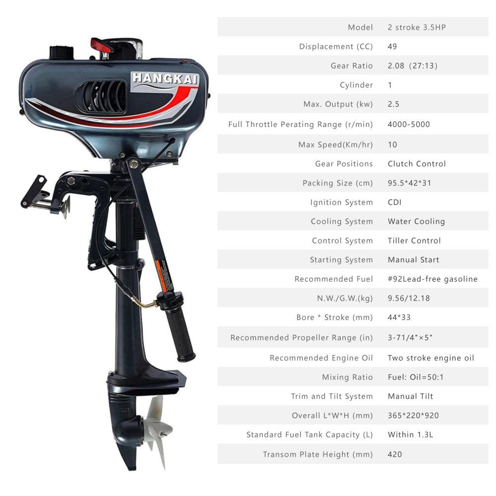 2 Stroke 3.5HP Outboard Motor Engine - John Cootes