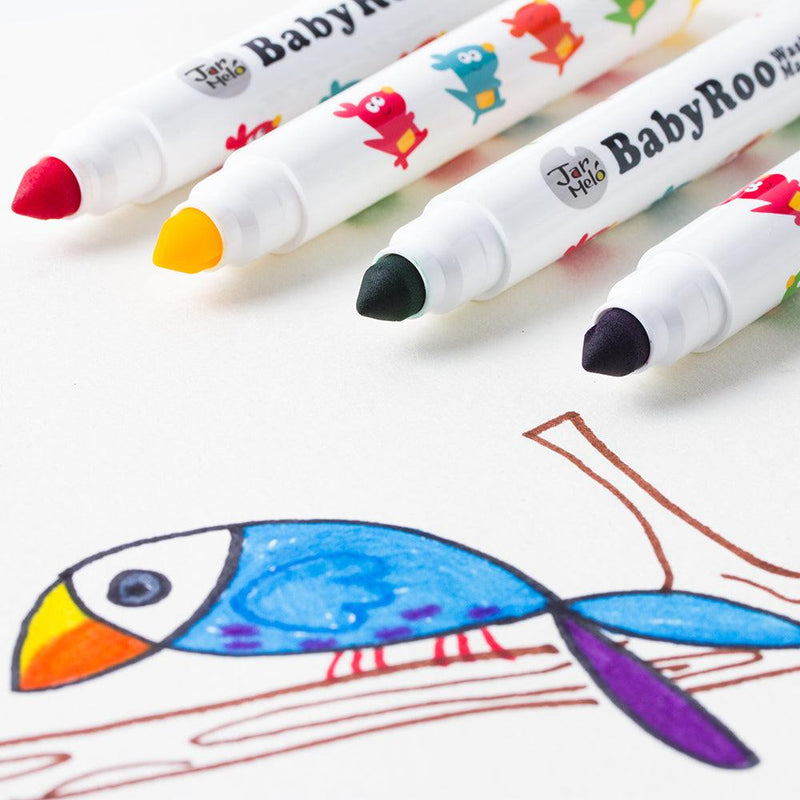 2 X COLOURING WOODEN JACOB'S LADDER WITH 12 COLOURS WASHABLE MARKERS - John Cootes