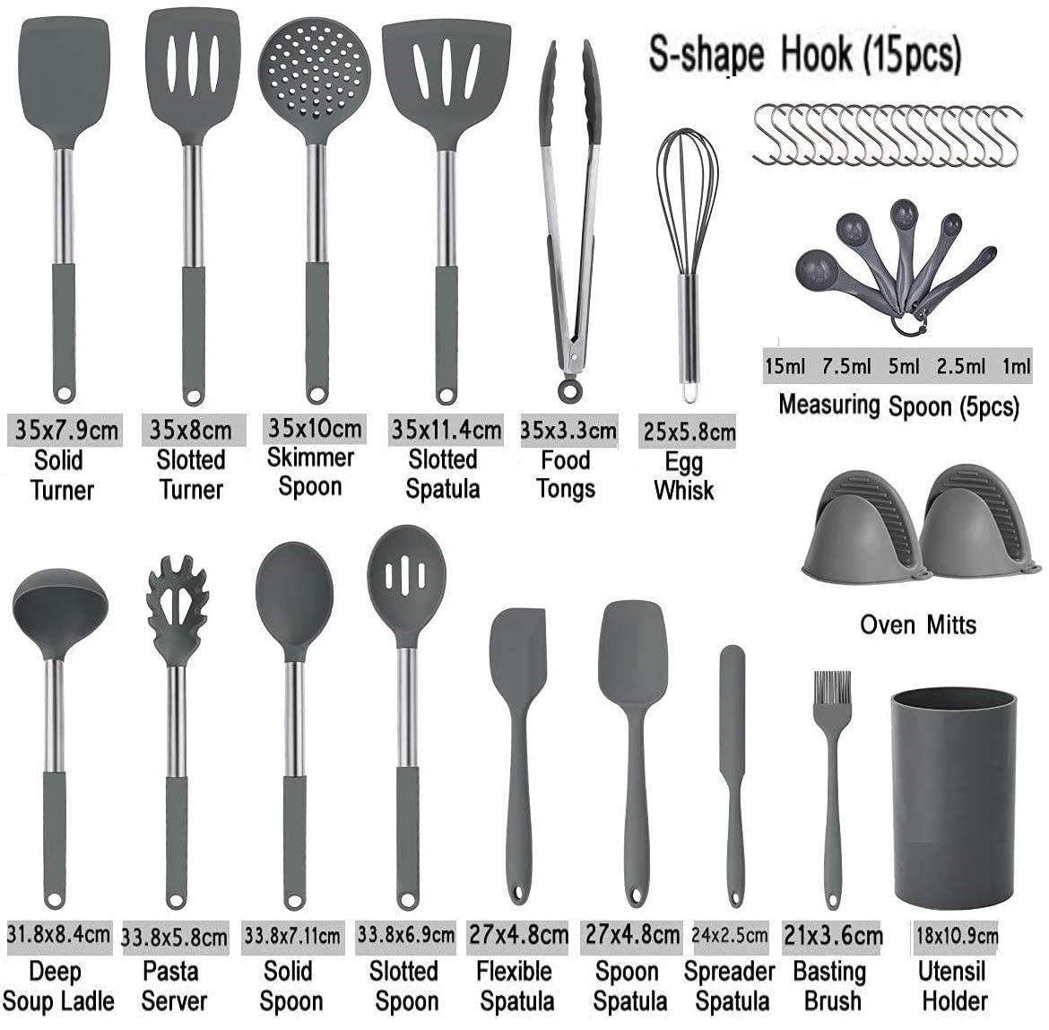 20 Pcs Silicone Cooking Utensil Set for Kitchen (BPA Free) - John Cootes