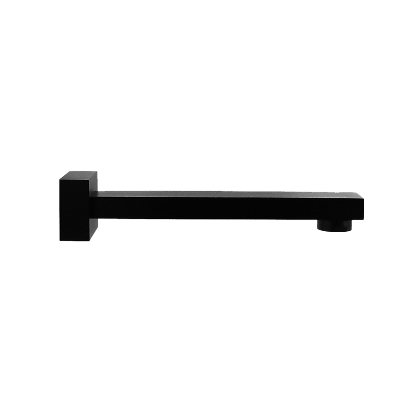 200mm Bath Safety Spout Electroplated Matte Black Finish - John Cootes