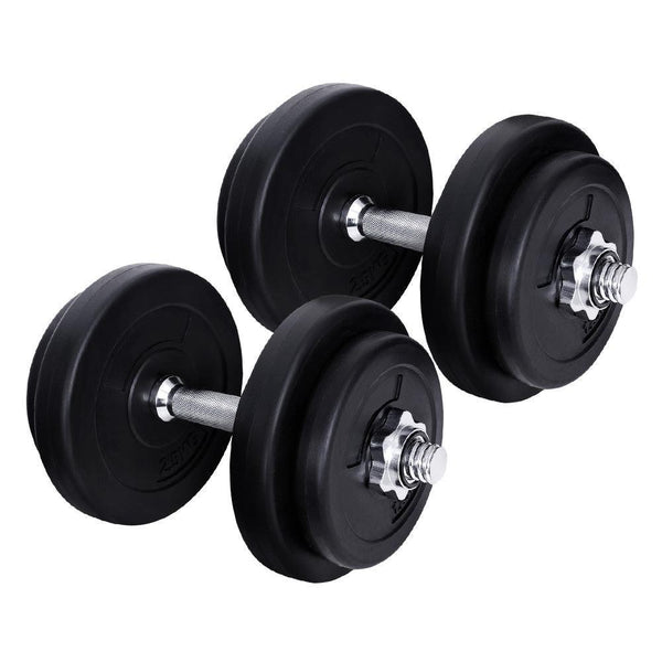 20KG Dumbbells Dumbbell Set Weight Training Plates Home Gym Fitness Exercise - John Cootes