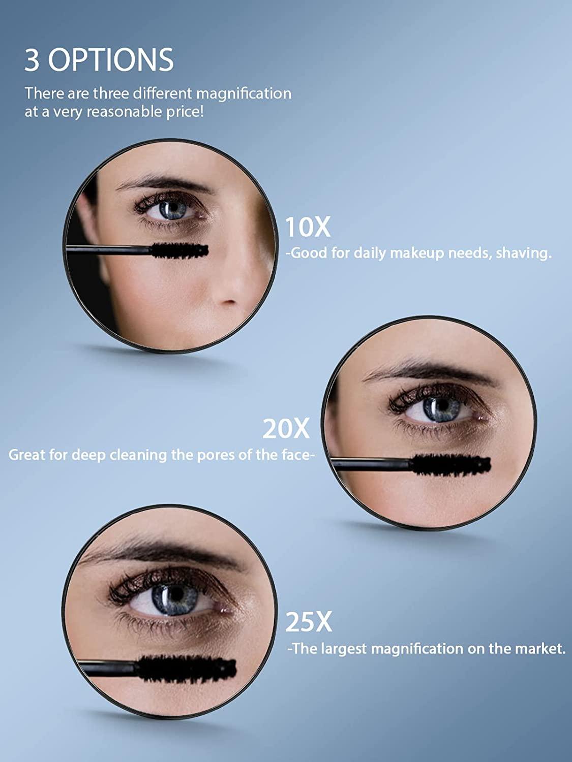 20X Magnifying Mirror and Eyebrow Tweezers Kit for Travel - John Cootes
