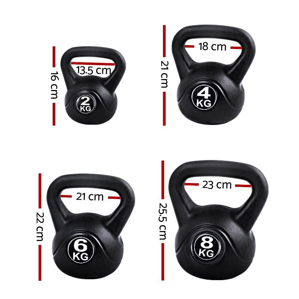 22kg Kettlebell Kettlebells Set Kettle Bell Bells Kit Weight Fitness Exercise - John Cootes