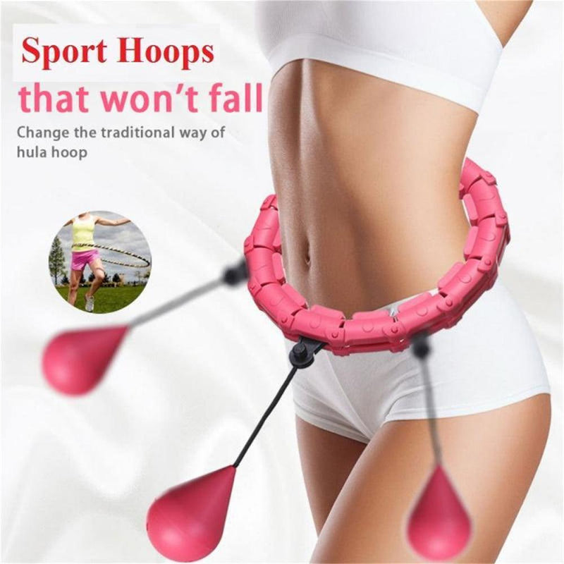 24 Knots Fitness Smart Sport Hoop Adjustable Thin Waist Exercise Gym Circle Ring - John Cootes