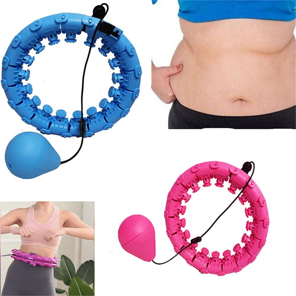 24 Knots Fitness Smart Sport Hoop Adjustable Thin Waist Exercise Gym Circle Ring - John Cootes