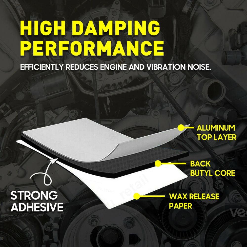 24 Sheet Self-adhesive Sound Deadener Heat Shield Insulation Deadening Mat - John Cootes