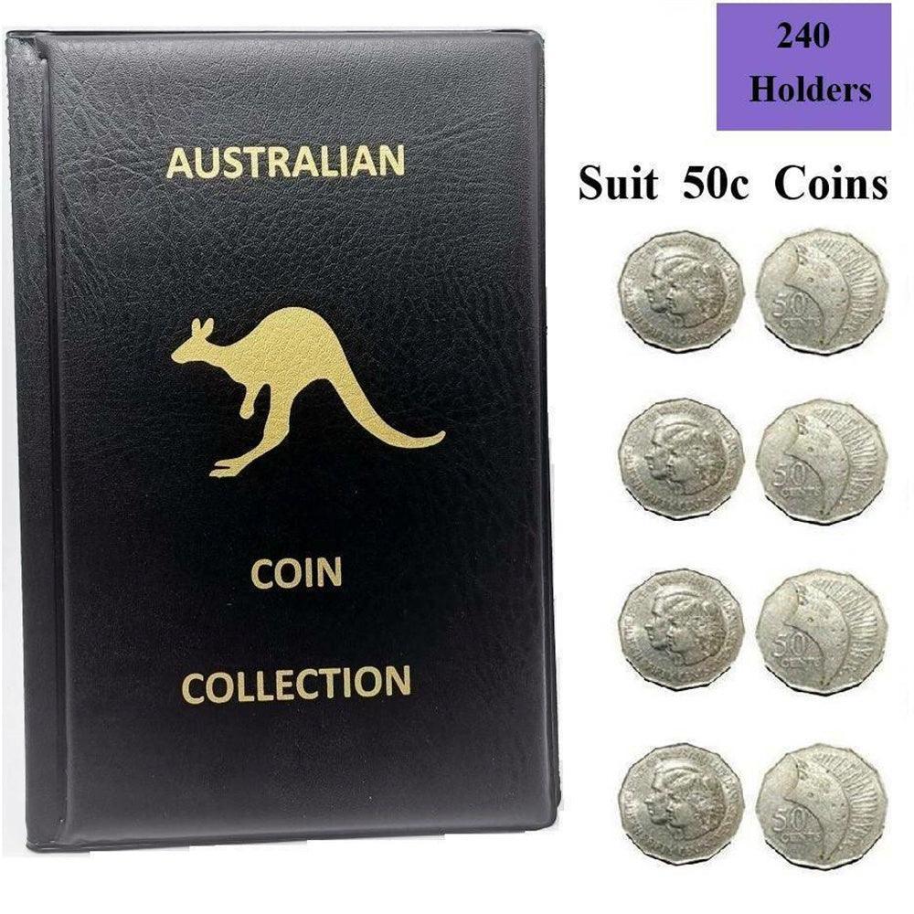240 Coins Australian Coin Holder Album Storage Book Souvenir Collection Folder - John Cootes