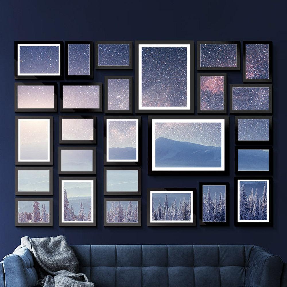 26 PCS Picture Photo Frame Wall Set Home Decor Present Gift Black - John Cootes