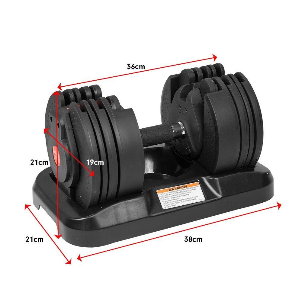 2x 20kg Powertrain Gen2 Home Gym Adjustable Dumbbell - John Cootes