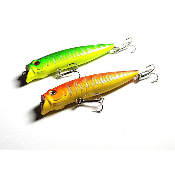 2X 9.5cm Popper Poppers Fishing Lure Lures Surface Tackle Saltwater - John Cootes
