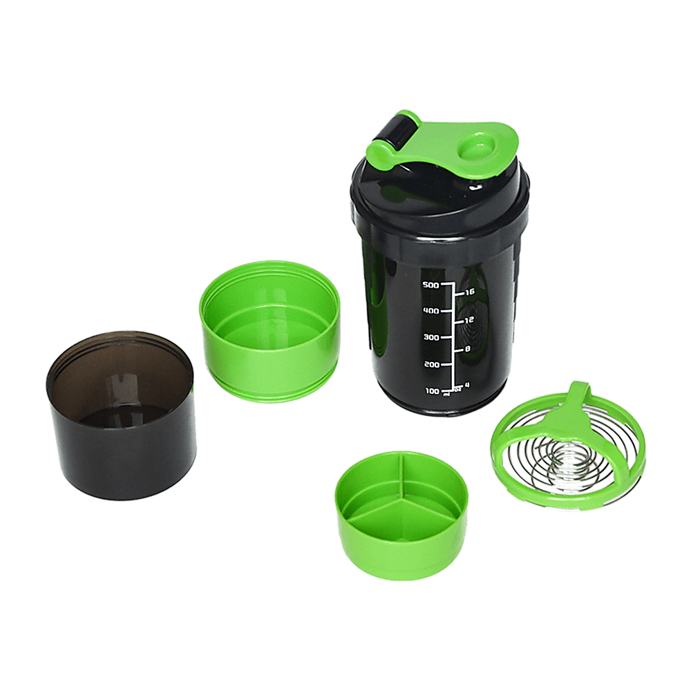 2x Protein Gym Shaker Premium 3 in 1 Smart Style Blender Mixer Cup Bottle Spider - John Cootes
