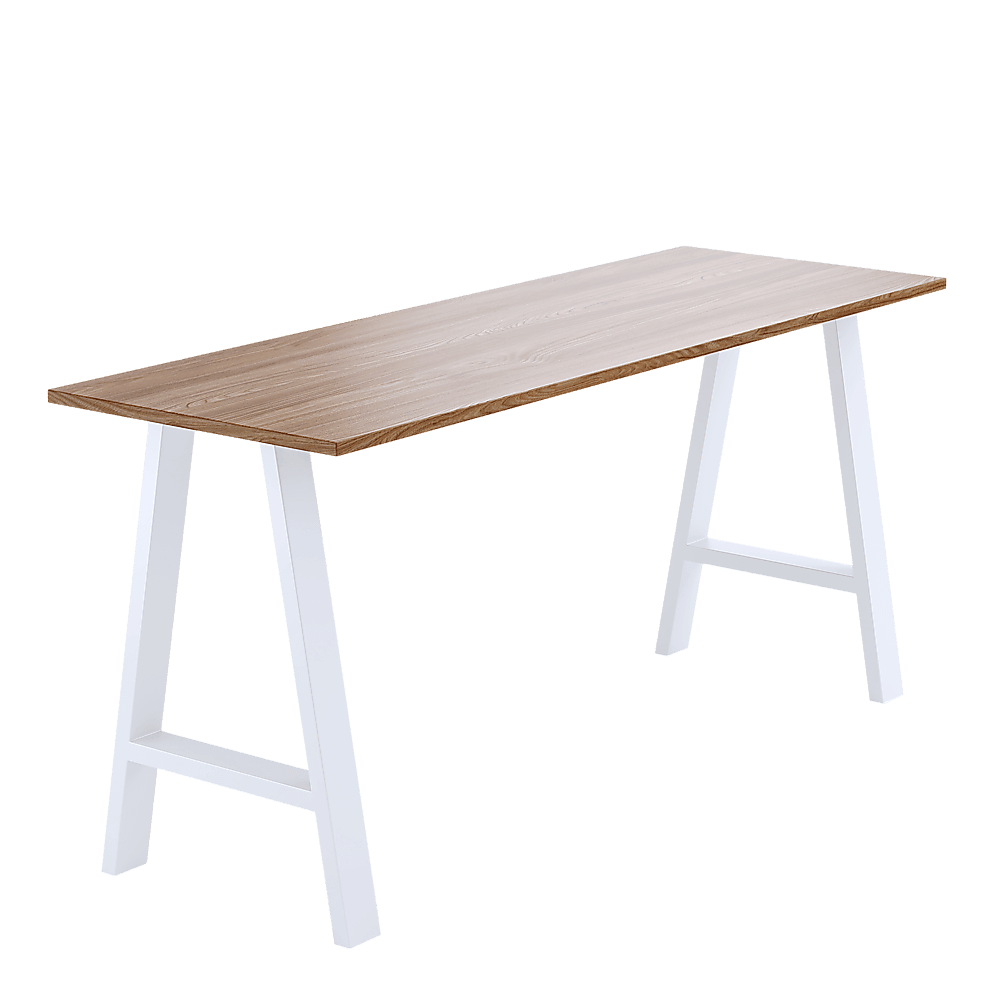 2x Rustic Dining Table Legs Steel Industrial Vintage 71cm - White - John Cootes