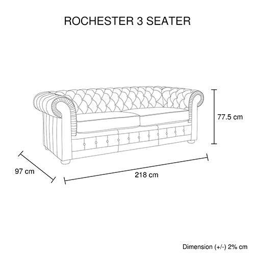 3+2+1 Seater Genuine Leather Upholstery Deep Quilting Pocket Spring Button Studding Sofa Lounge Set for Living Room Couch In Brown Colour - John Cootes