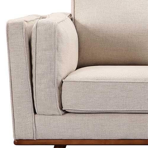 3+2+1 Seater Sofa Beige Fabric Lounge Set for Living Room Couch with Wooden Frame - John Cootes