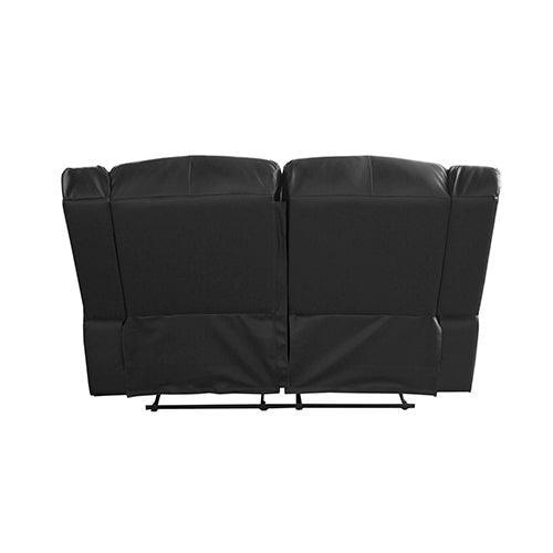 3+2 Seater Recliner Sofa In Faux Leather Lounge Couch in Black - John Cootes