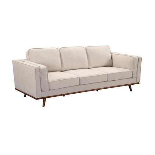 3+2 Seater Sofa Beige Fabric Lounge Set for Living Room Couch with Wooden Frame - John Cootes