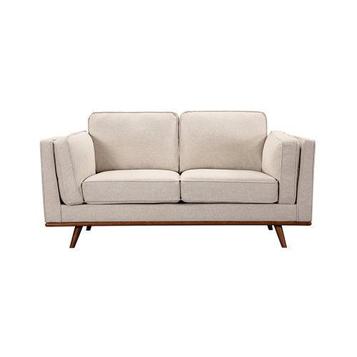3+2 Seater Sofa Beige Fabric Lounge Set for Living Room Couch with Wooden Frame - John Cootes