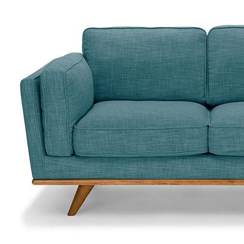 3+2 Seater Sofa Teal Fabric Lounge Set for Living Room Couch with Wooden Frame - John Cootes