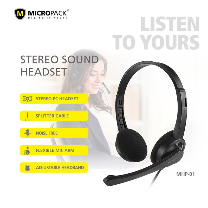 3.5mm Multi Device Stereo Headset Adjustable Headband Noiseless Volume Control - John Cootes