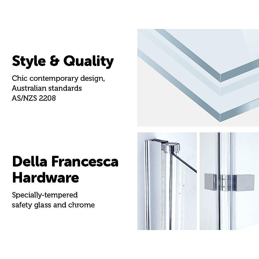 3 Fold Chrome Folding Bath Shower Screen Door Panel 1300mm x 1400mm - John Cootes