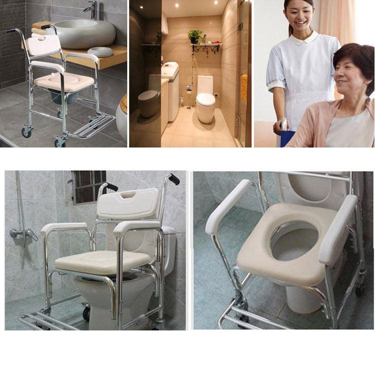 3-in-1 Mobile Rolling Chair Wheelchair Commode Bedside Toilet Chair Shower Chair - John Cootes