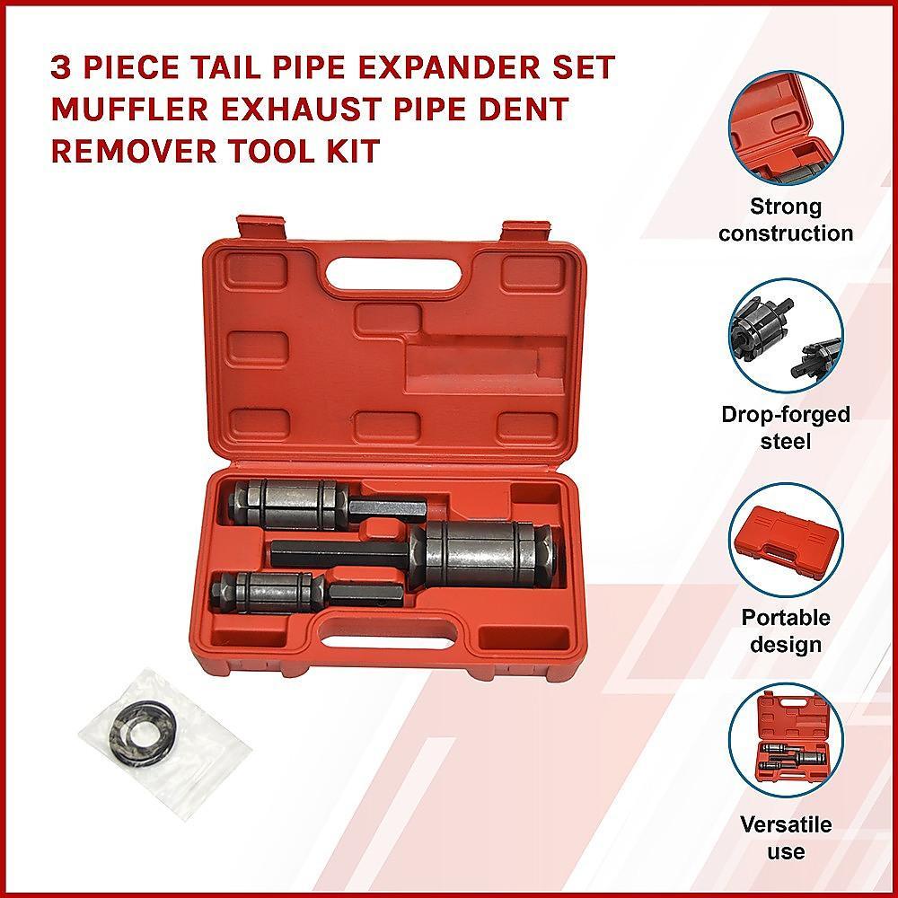3 Piece Tail Pipe Expander Set Muffler Exhaust Pipe Dent Remover Tool Kit - John Cootes