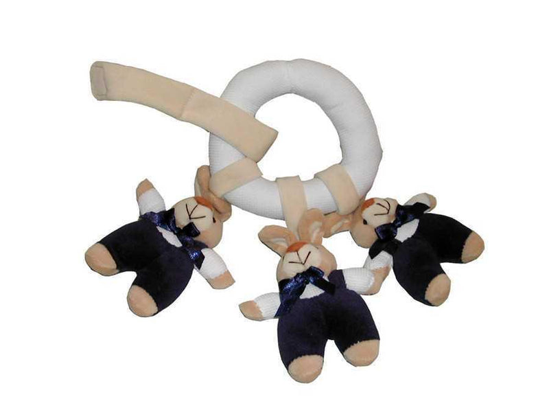 3 RABBIT IN RING PLUSH TOY - John Cootes