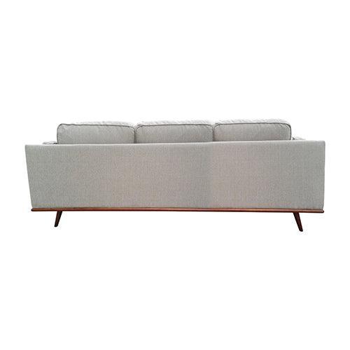 3 Seater Sofa Beige Fabric Modern Lounge Set for Living Room Couch with Wooden Frame - John Cootes