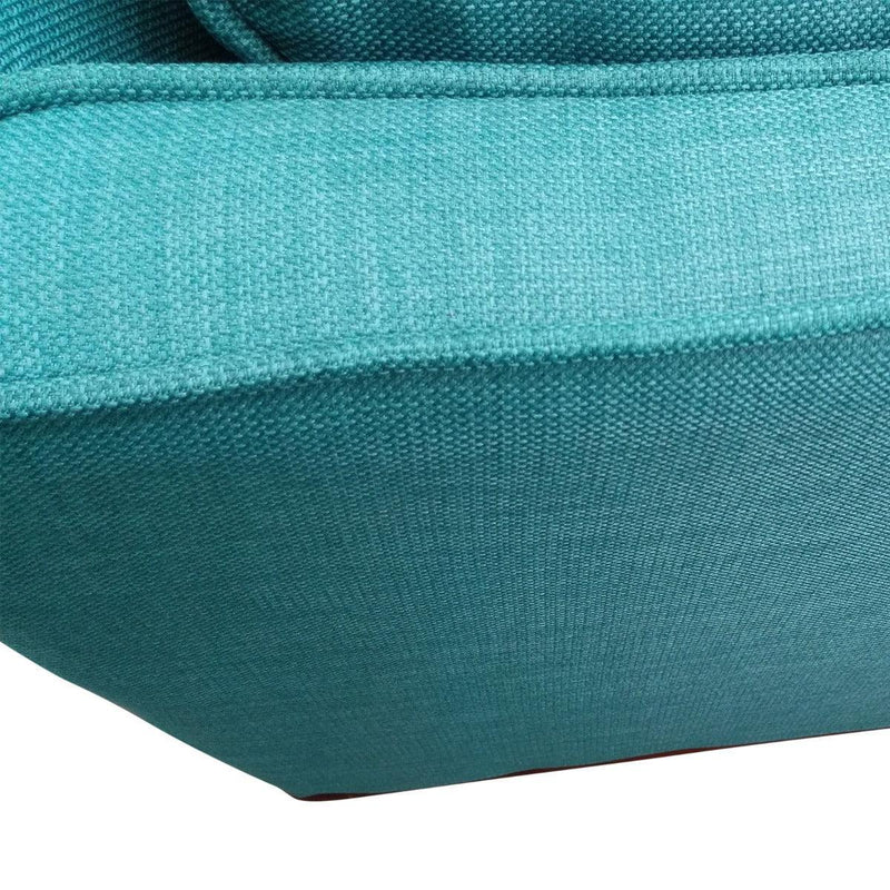 3 Seater Sofa Teal Fabric Lounge Set for Living Room Couch with Wooden Frame - John Cootes