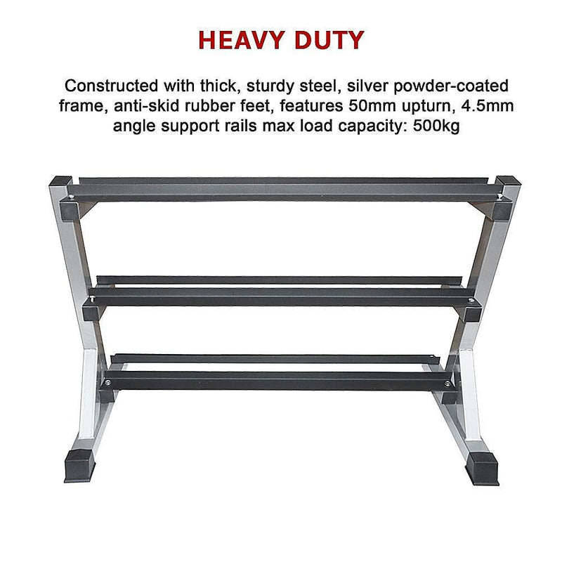 3 Tier Dumbbell Rack for Dumbbell Weights Storage - John Cootes
