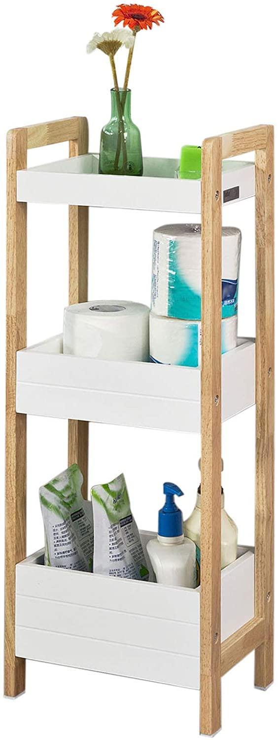 3-Tier White Storage Bathroom Shelf - John Cootes