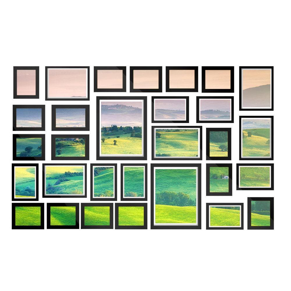 30 PCS Photo Frame Set Wall Hanging Collage Picture Frames Home Decor Gift Black - John Cootes