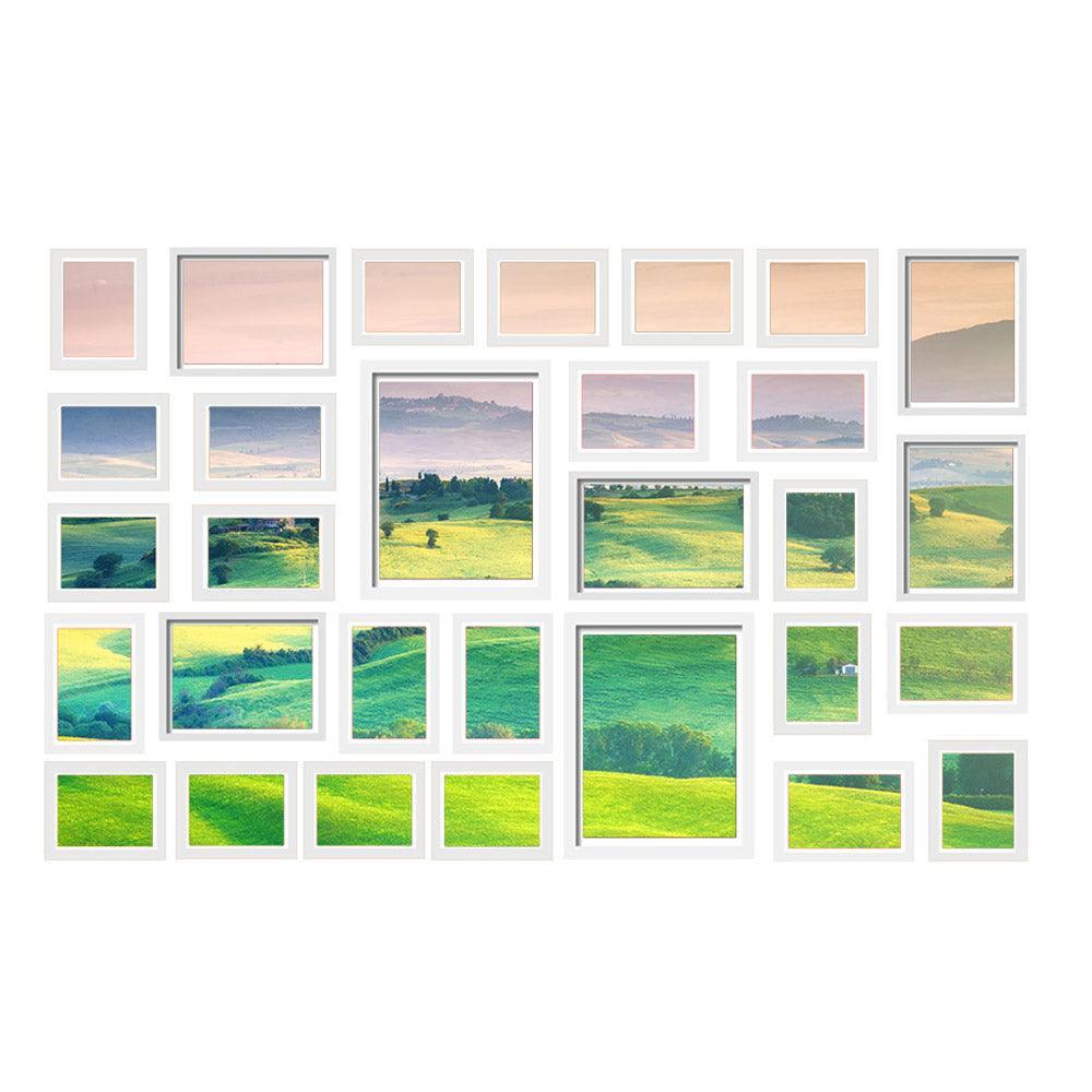 30 PCS Photo Frame Set Wall Hanging Collage Picture Frames Home Decor Gift White - John Cootes