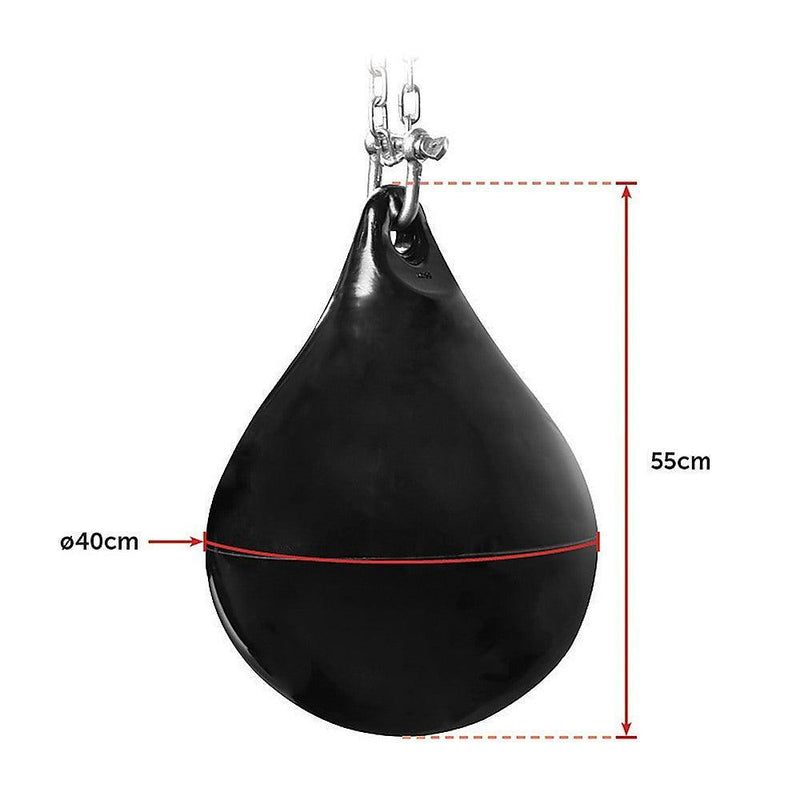 30L Water Punching Bag Aqua with D-Shackle and Chain - John Cootes
