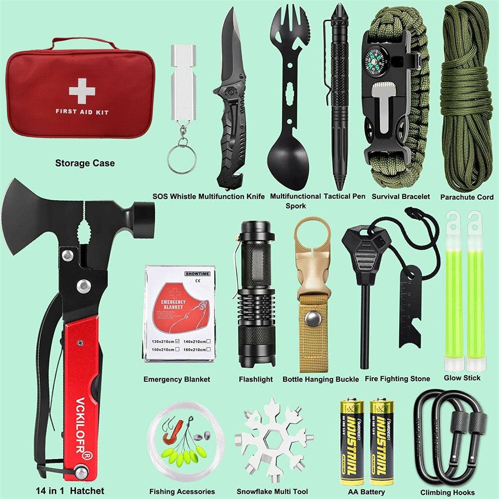 32 In 1 Emergency Survival Equipment Kit Camping SOS Tool Sports Tactical Hiking - John Cootes