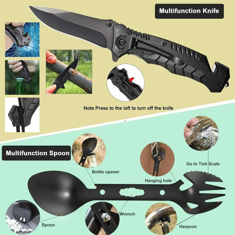 32 In 1 Emergency Survival Equipment Kit Camping SOS Tool Sports Tactical Hiking - John Cootes