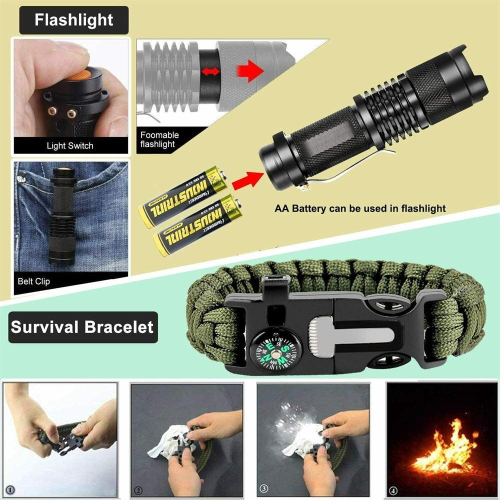 32 In 1 Emergency Survival Equipment Kit Camping SOS Tool Sports Tactical Hiking - John Cootes