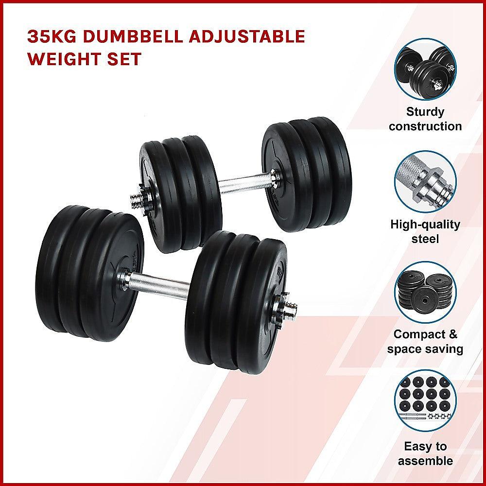 35KG Dumbbell Adjustable Weight Set - John Cootes