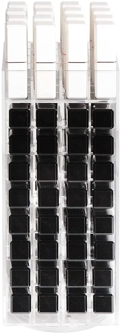 360 Rotating Lipstick Clear Acrylic Display Rack Organizer Stand Lazy Susan Makeup Cosmetics Storage Case Box Carousel Stunning Shelf with 80 Compartments - John Cootes