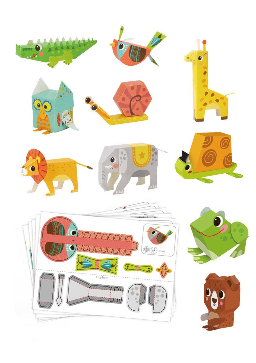 3D PAPER MODEL ANIMALS CRAFT KIT - John Cootes
