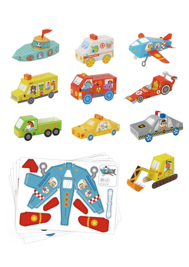 3D PAPER MODEL VEHICLES CRAFT KIT - John Cootes