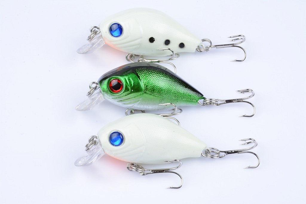 3x 5cm Popper Crank Bait Fishing Lure Lures Surface Tackle Saltwater - John Cootes