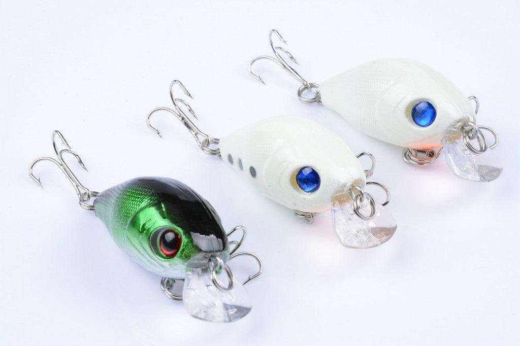 3x 5cm Popper Crank Bait Fishing Lure Lures Surface Tackle Saltwater - John Cootes