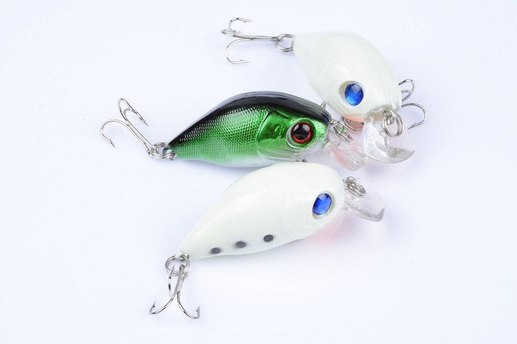 3x 5cm Popper Crank Bait Fishing Lure Lures Surface Tackle Saltwater - John Cootes