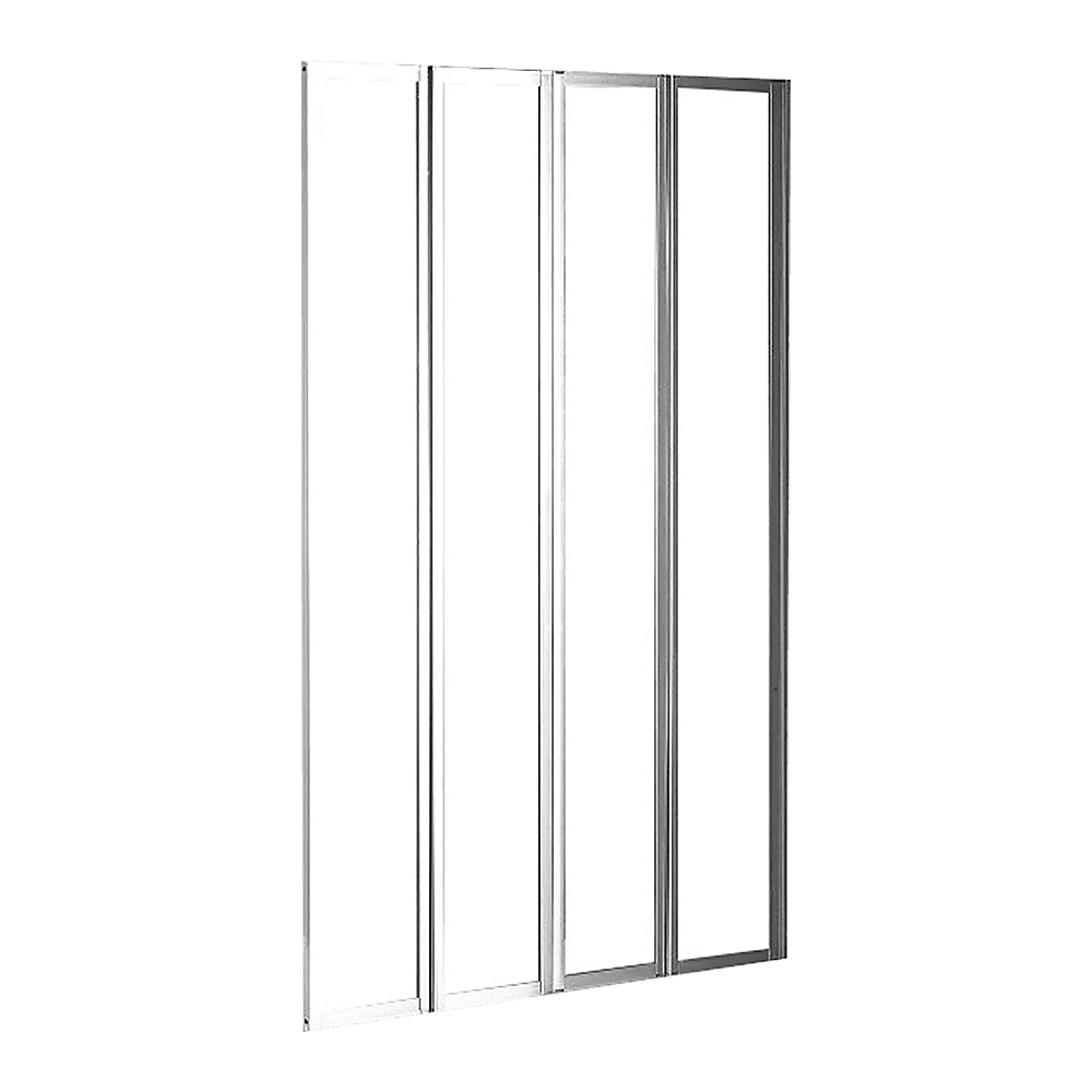 4 Fold Chrome Folding Bath Shower Screen Door Panel 1000 x 1400mm - John Cootes