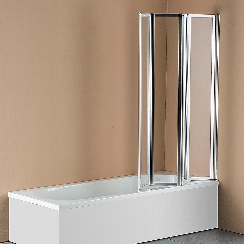 4 Fold Chrome Folding Bath Shower Screen Door Panel 1000 x 1400mm - John Cootes