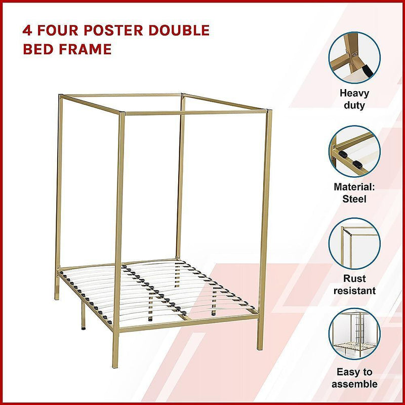 4 Four Poster Double Bed Frame - John Cootes